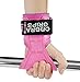 Cobra Grips PRO Weight Lifting Gloves Heavy Duty Straps Alternative to Power Lifting Hooks for Deadlifts with Built in Adjustable Neoprene Padded Wrist Wrap Support Bodybuilding (FIT Pink Rubber)