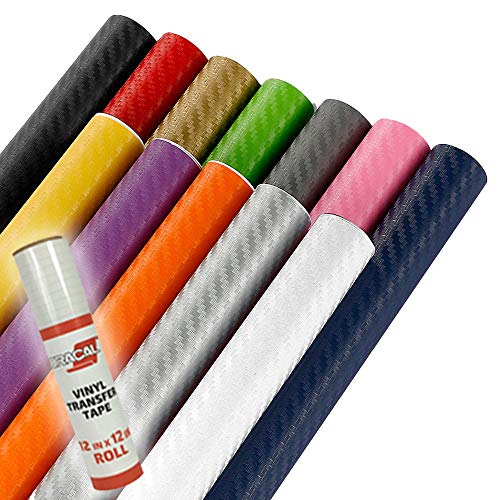 VViViD Craft 3D Carbon Fibre Textured Vinyl Sheet 1ft x 5ft for