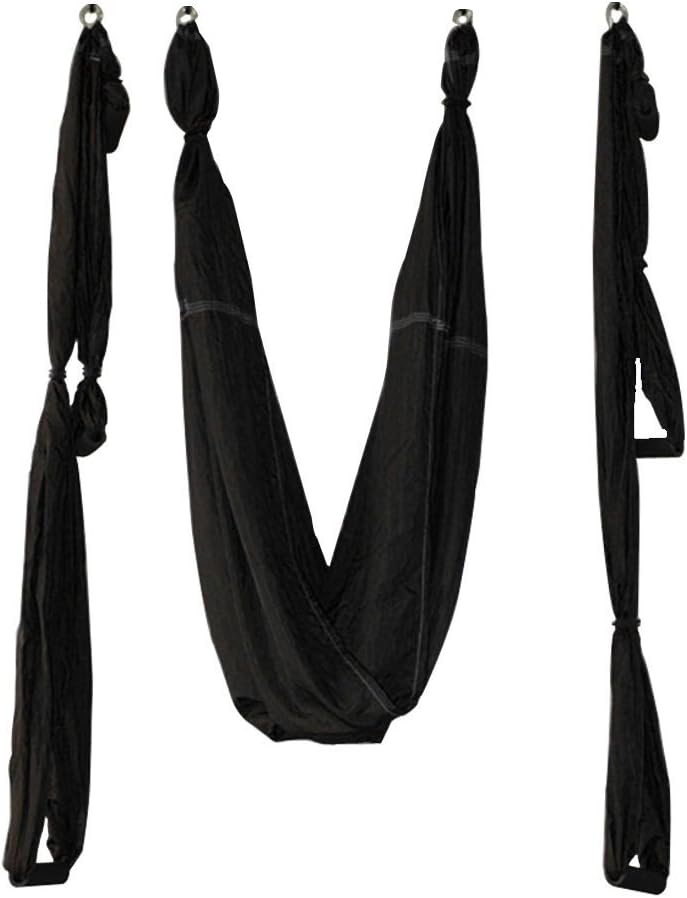 Seasofbeauty Anti Gravity Yoga Swing Inversion Sling Hammock Black