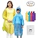 8 Pack Disposable Rain Ponchos with Hood Sleeve,4 Pack Adult Ponchos 4 Pack Kids Ponchos for Family Travel,Camping,Hiking,Fishing and Emergency,Thicker Material with 4 Colors