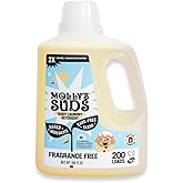 Molly's Suds Baby Liquid Laundry Detergent | Removes Formula, Poop & Spit-Up Stains | Extra Gentle for Infants, Babies, Toddlers (Fragrance Free, 200 Loads)
