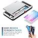 iPhone 6 Case, Vofolen Impact Resistant Protective Shell iPhone 6S Wallet Cover Shockproof Rubber Bumper Case Anti-scratches Hard Cover Skin Card Slot Holder for iPhone 6 6S (Silver)