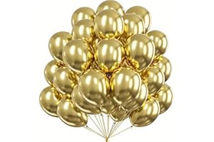 25pcs 5Inch Chrome Balloons Set | Metallic Latex Balloons for Anniversaries, Weddings, Graduation, Birthday Party Decor, Hall