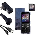 Accessories Kit with Screen Protector for Sony Walkman Digital Music Players NW-E390 Series, NW-E393, NW-E394 & NW-E395, Translucent Smoke