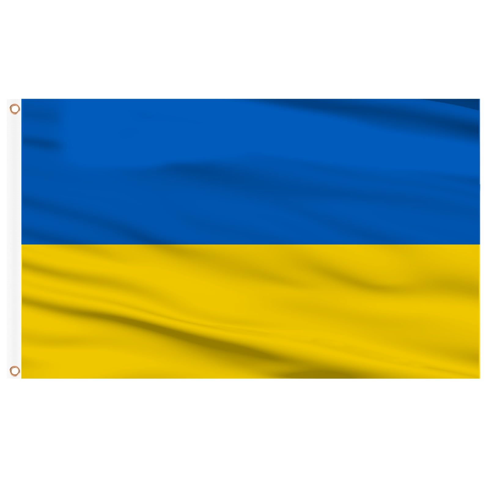 AhfuLife Ukraine Flag 5ft x 3ft for Party Decorations, 4Pcs Large Ukrainian Flag Double Side with Brass Eyelets for National Day Eurovision Football Garden Street Party Decorations