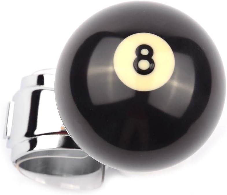 SMKJ Black 8 Round Ball Car Steering Wheel Spinner Knob Universal Rotating Suicide Spinners Knob Power Handle for most car: Automotive