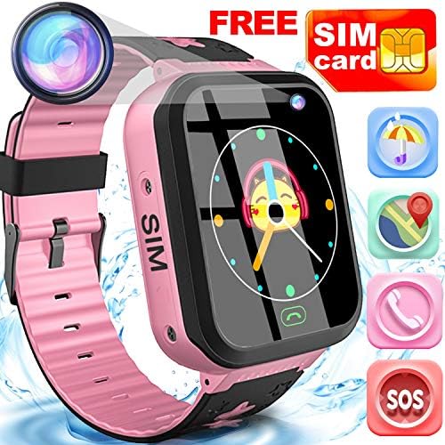 iCooLive Kids Smart Watch Phone with Free SIM Card Outdoor Waterproof Activity GPS Tracker