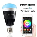 MagicLight Pro WiFi Smart LED Light Bulb - Smartphone Controlled Sunrise Wake Up Lights - Dimmable Multicolored Color Changing LED Night Light - Works with Alexa - 10 Watts (80Watts Equivalent)