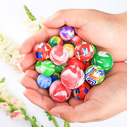 image for Pllieay 28 Pieces Bouncy Balls Assorted Colors and Sizes Rubber Balls 