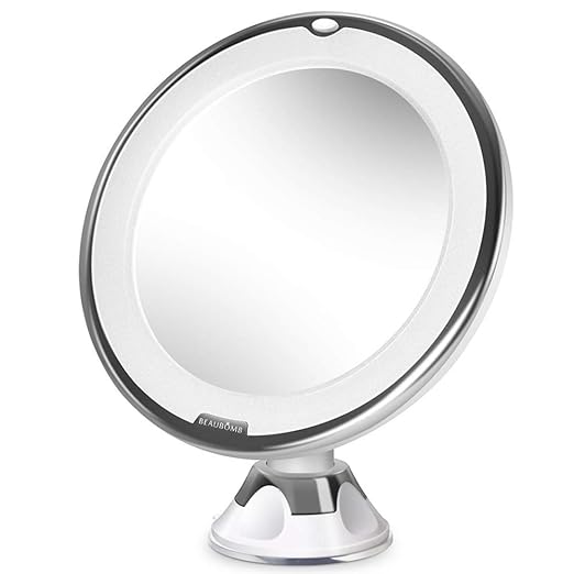 BEAUBOMB Makeup Mirror Led Lighted 10X Magnifying Vanity Portable
