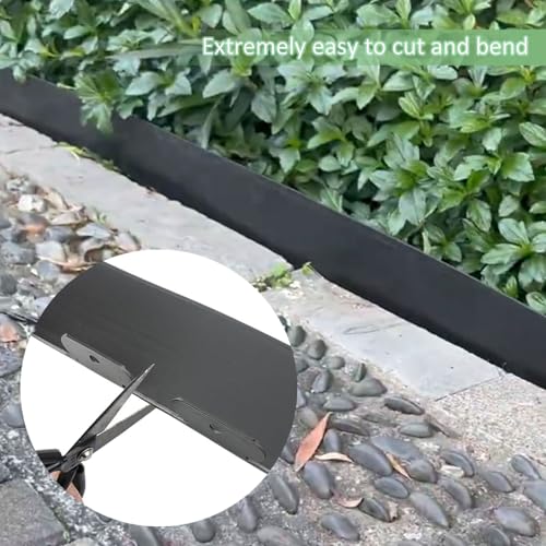 Extra Tall 10M No-Dig Garden Edging Border, 10CM-Height Heavy Duty Landscape Edging with 30pcs Stakes for Garden, Flower Beds, Lawn Edging & Driveways