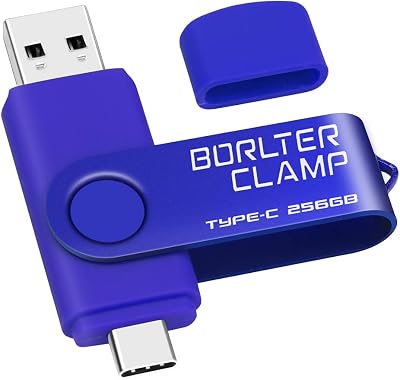 BORLTER CLAMP 256GB USB-C Flash Drive 3.0 2in1 Android Phone Tablet PC Memory