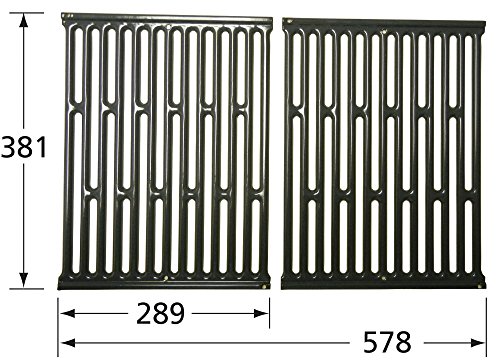 Music City Metals 58682 Porcelain Steel Cooking Grid Replacement for Select Kenmore and Weber Gas Grill Models, Set of 2