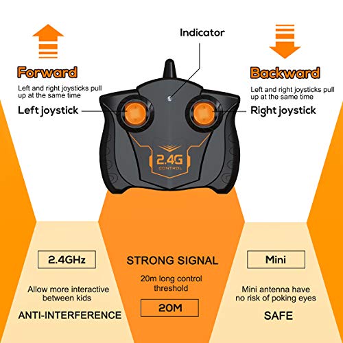 Remote-Control-Car-Vazillio-RC-Cars-Stunt-Car-Toy-24Ghz-Hot-Speed-Racing-Car-Stand-360-Rotate-RC-Car-with-Headlights-for-Boys-and-Girls-Orange