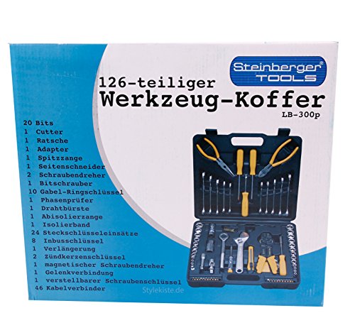 Werkzeugkoffer mit Werkzeug Set - Werkzeugsortiment 126 teilig von "Steinberger Tools" Markenwerkzeug günstig – Bild 6