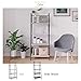 Bestier Vintage Ladder Shelf 4 Tier Bookshelf Metal and Wood Bookcase Home Office Storage Rack Display Shelf P2 Wood(Oak)