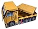 Clever Creations Kids Collapsible Storage Organizer and Ottoman, Perfect Vehicle Themed Toy Chest for Storing Books, Shoes, Games and More, Construction Crane