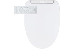 Casta Diva Electric Bidet Seat with Remote, Heated Toilet Seat with Bidet, Warm Water, Air Dryer, Soft Close, Fits Elongated Toilets (Elongated, Electric)