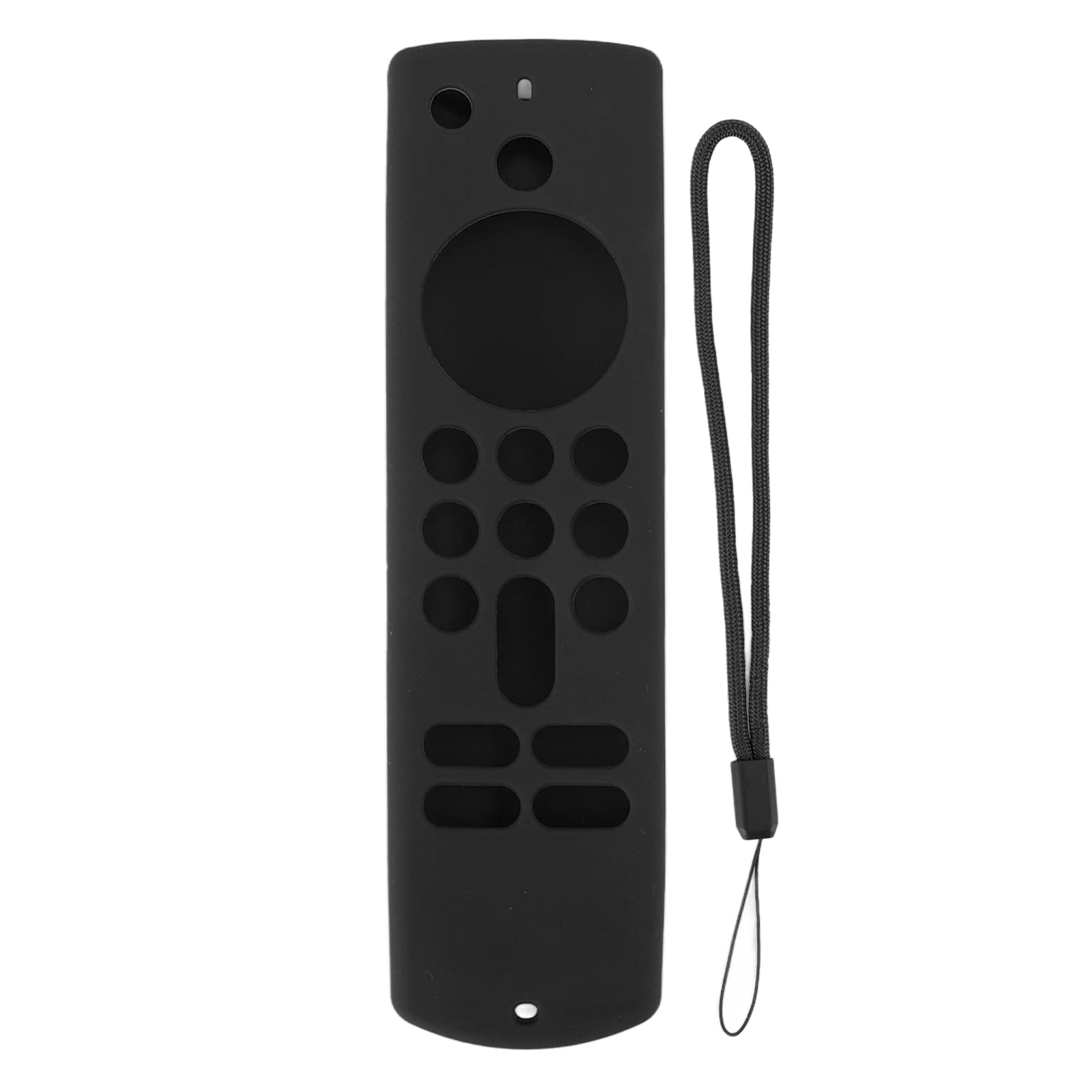 Remote Cover, Remote Control Silicone Cover for Fire TV Stick Anti Slip Silicone Protective Case with Lanyard 3rd Gen(Black)