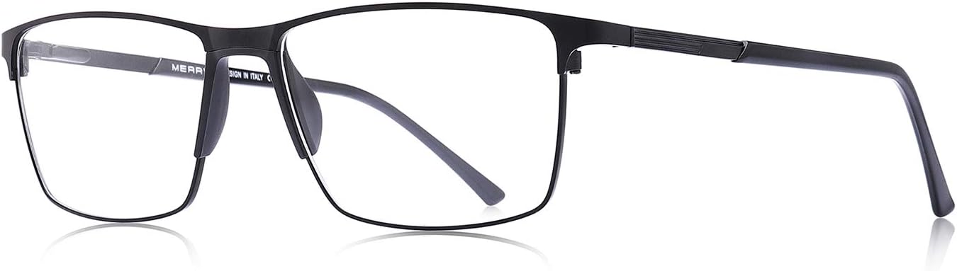 MERRY'S Fashion Blue Light Blocking Glasses - Reading Glasses Metal Frame Spring Hinge Readers for Men Eyeglasses