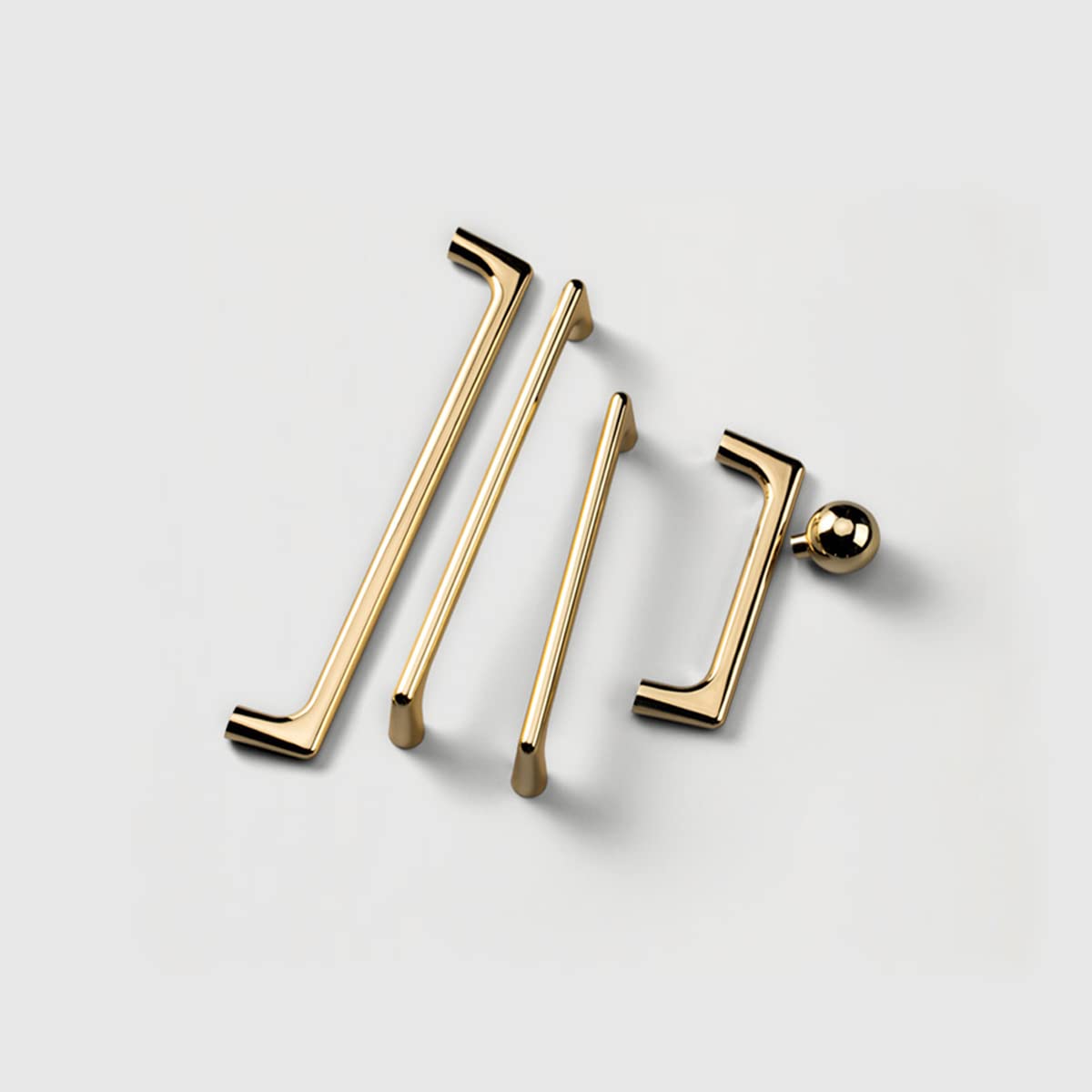 Guolich 2 Pcs Hole Centers 3.77 Inch(96mm) Kitchen Drawer Handle Door Cabinet Pulls Stainless Steel Handle Modern Gold Hardware for Wardrobe Bathroom Dresser