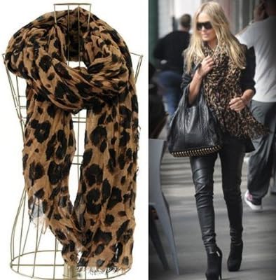 Leopard print oversized scarf uk Clearance