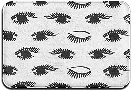 The Eyes Of Art Funny Runner Doormats For Your Entry Modern Art Deco Floor Mat (Size:23.6"(L) X15.7"(W)) Absorbant PVC Transparent Backing