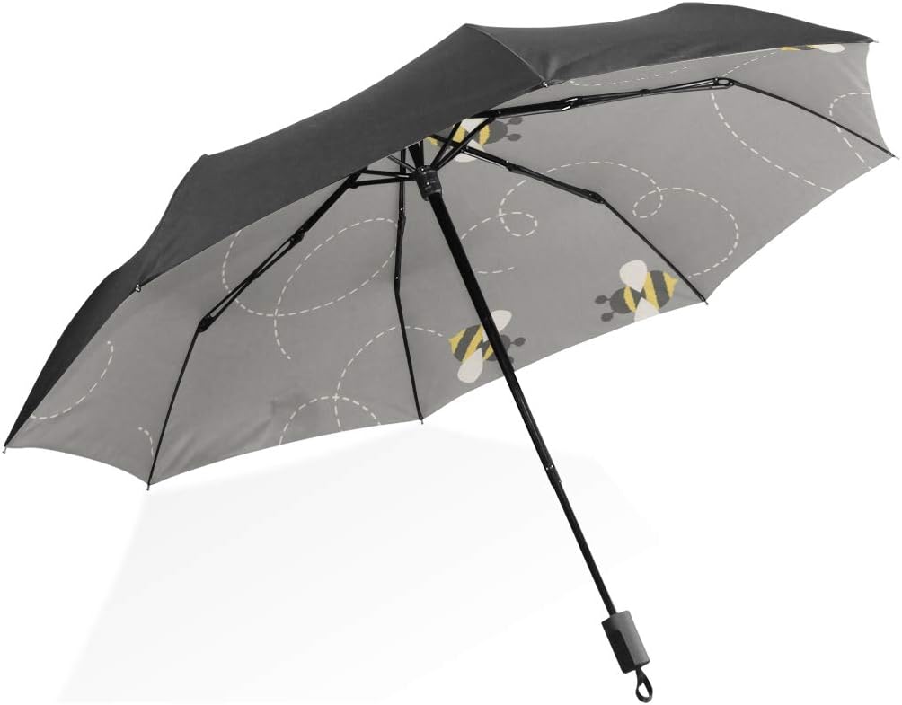 Totes Umbrella for Women Hard Working Cute Bee Portable Compact Folding