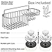 HASKO Suction Cup Shower Caddy Basket for Shampoo, Shower Suction Shelf Organizer, Basket with Soap Holder and Hooks, Stainless Steel Shampoo Holder for Bathroom Storage (Chrome)