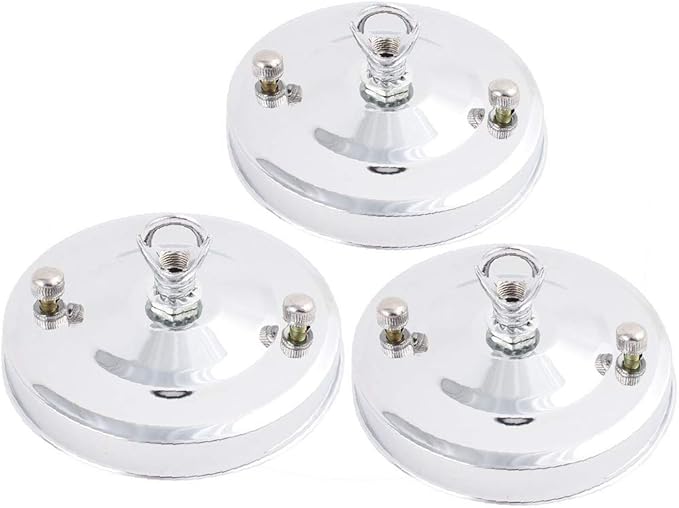 X-DREE 3Pcs Placa de la lámpara del techo Base puntiaguda Chasis del