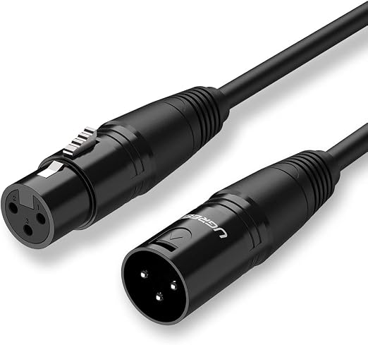 Câble XLR Mâle-femelle UGREEN 2m - Pour Micro, Table Mixage, Enceinte - Blindage Anti-interférences