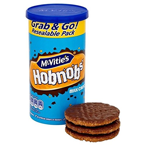 Amazon Com Mcvitie S Milk Chocolate Hobnobs Tube 205g Pack Of