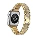 Crystal Rhinestone Diamond Watch Band Luxury Stainless Steel Bracelet Strap Watch Bands for Apple Watch series 1 series 2 series 3 (38mm Gold)