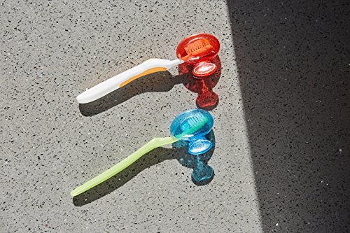 Steripod Kids Toothbrush Protector (2-Pack Red & Blue Glitter Pods)