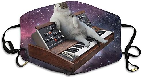 TYPU Polyester Reusable Dust CATS ON SYNTHESIZERS IN SPACE. Mask Health Care Mask