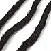 JISHENGH 60 Stands 8 Inches Full Handmade Dreadlocks Locs Human Hair Extensions Natural Black