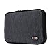 BUBM Travel Cable Organizer, Universal Electronic Accessories Bag Gear Storage Bag for Cord, USB Flash Drive, Earphone and More, Perfect Size for iPad Mini (Medium, Black)