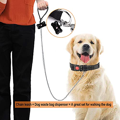 Oracha Heavy Duty Dog Leash - 4mm 4ft w/ Soft Padded Handle, Swivel Clip and Dog Poop Bags, Chew Proof Basic Lead for Small and Medium Pets up to 77lbs, Perfect For Dogs’ Walking and Traveling