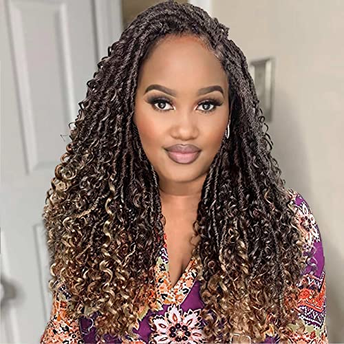 Xtrend 18inch Boho Faux Locs Crochet Hair 8 Packs Goddess Locs Crochet