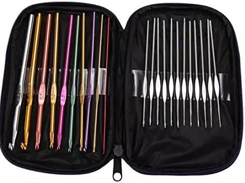 Multi-colour Aluminum Crochet Hooks Needles Knit Weave Craft Needles Set