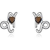 Grmdit Zodiac Earrings - 925 Sterling Silver Constellation Studs - Women's Jewelry Gifts