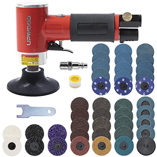 3-Inch Air Right Angle Sander Kit with 41 Roll Lock Discs