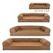 Furhaven Orthopedic Dog Bed for Large Dogs w/ Removable Bolsters & Washable Cover, For Dogs Up to 95 lbs - Quilted Sofa - Toasted Brown, Jumbo/XL