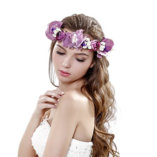 handmade Rose Flower Wreath Crown Halo for Wedding Festivals