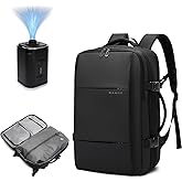 BANGE Backpack with Anti-Theft Vacuum Compression Travel Backpack,Expandable Backpacks with Pump for Airplanes