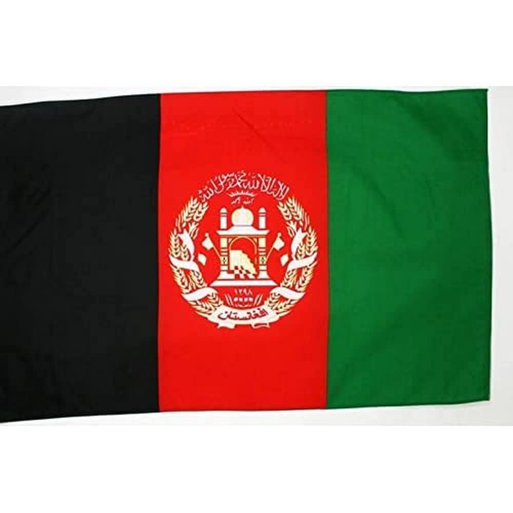 AZ FLAG - Afghanistan Big Flag - 5x8 Ft - Afghan Large Banner with Sleeve - 100% Polyester - Fade Resistant - Vivid Colors - 5' x 8' Feet - 250x150 Cm
