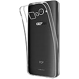 Electrónica Rey Funda Carcasa Gel Transparente para ALCATEL Pop 4, Ultra Fina 0,33mm, Silicona TPU de Alta Resistencia y Flexibilidad