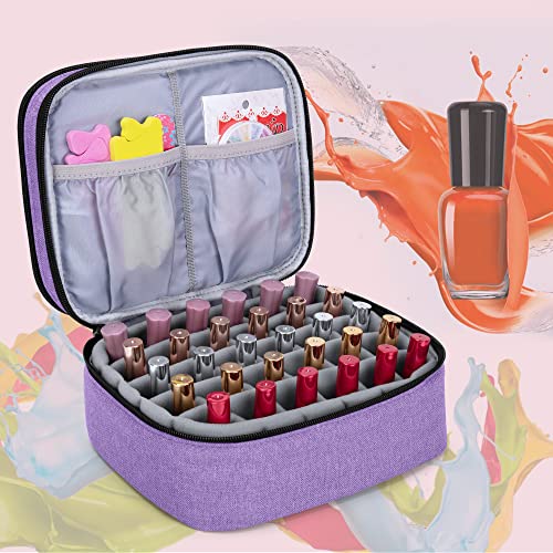 Luxja Nail Polish Carrying Case Holds 30 Bottles (15ml 0.5 fl.oz