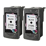 InkTonerBox Remanufactured Canon PG 210XL High Yield 2 Black Ink Cartridge Show Ink Level For Color Copier 140 115 150 155 160 170 260 270 OfficeJet Pro R40 R60 R80 T45 T45xi T46 T65 T65xi