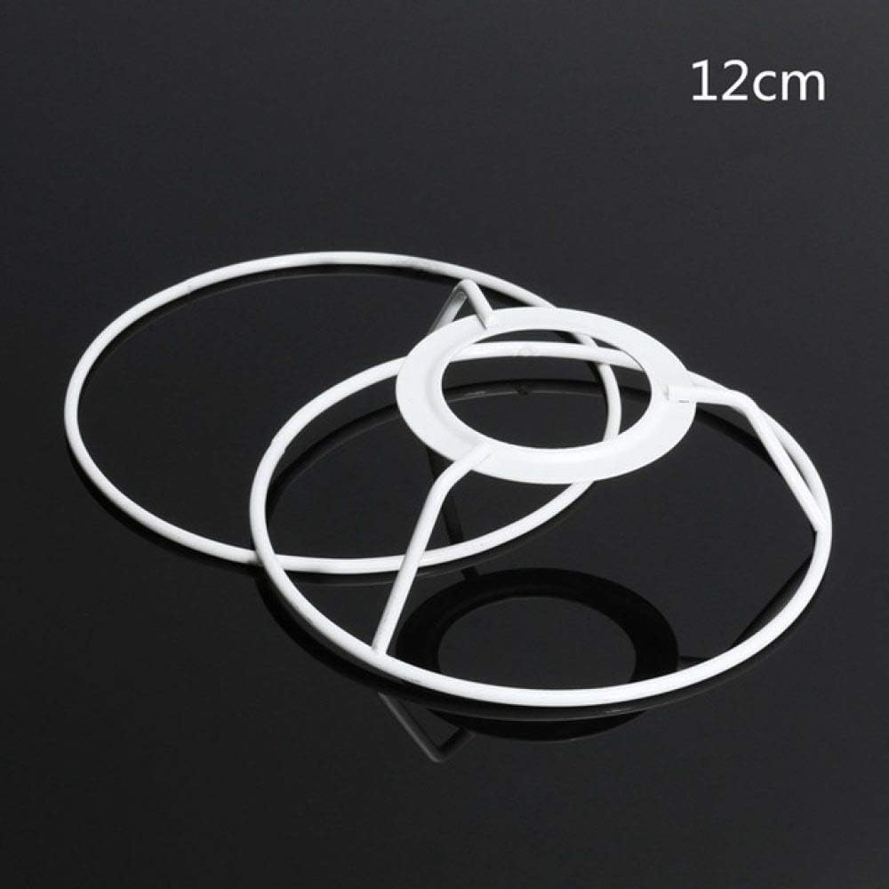 LQCN Circular Lampshade Frame Ring 9.5/11/12/14/20/30/40cm Diameter Lamp Light Shade DIY Making Set Iron E27 Lampshade Frame,12cm